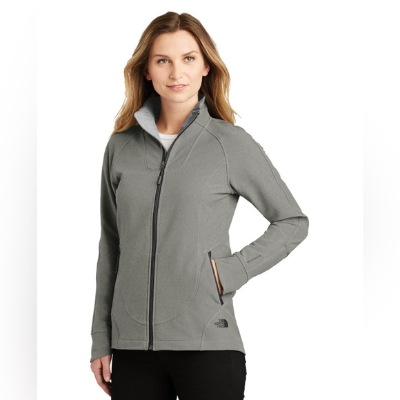 🆕 The North Face Ladies Tech Stretch Soft Shell Jacket - Medium Heather Grey - Picture 4 of 13